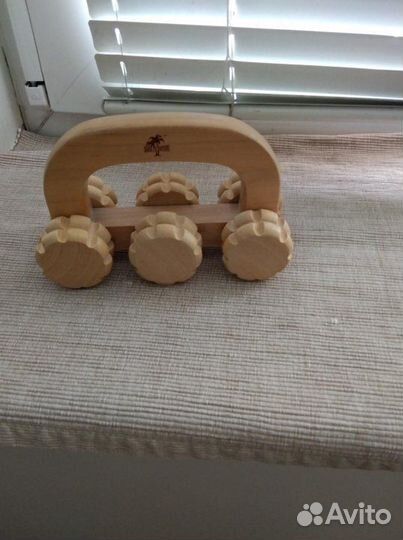 Массажер деревянный, роликовый 