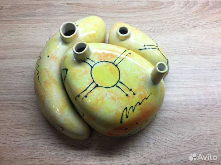 Старинная Ваза - Солнце Ручная работа XX век