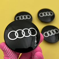 Колпачки 4 шт заглушки литые диски Audi эмблема