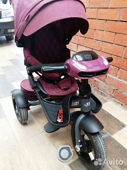 Трехколесный велосипед коляска Luxury с ручкой