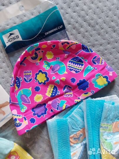 Трусики для плавания / шапочка до 12 мес