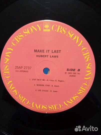 Hubert laws - Make It Last (Japan) NM / NM
