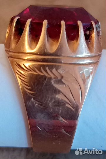 Золотой перстень женский СССР 583