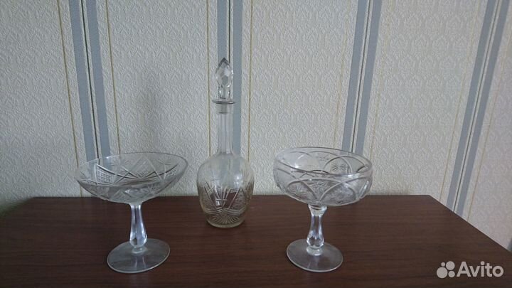 Хрустальная посуда в ассортименте:
