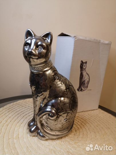 Статуэтка кошка со стразами