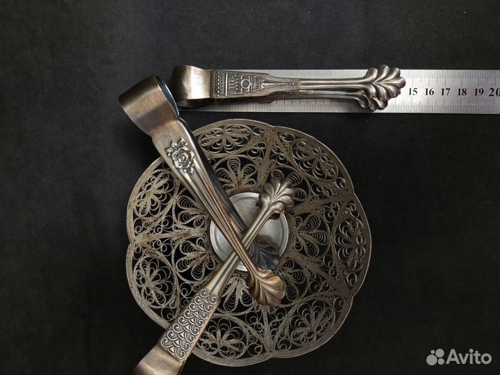 Щипцы для сахара,цукатов, мармелада мнц серебрение