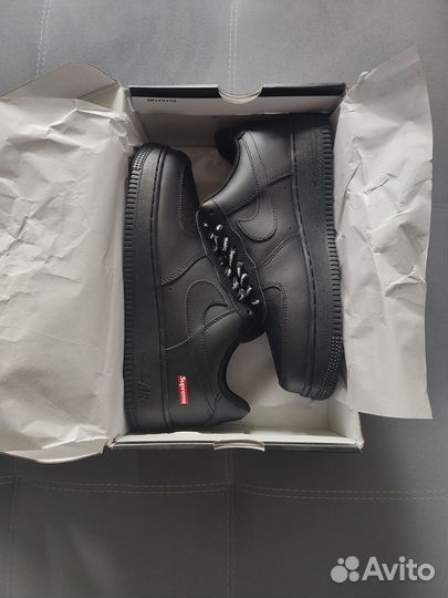 Nike Air Force 1 x supreme black оригинал