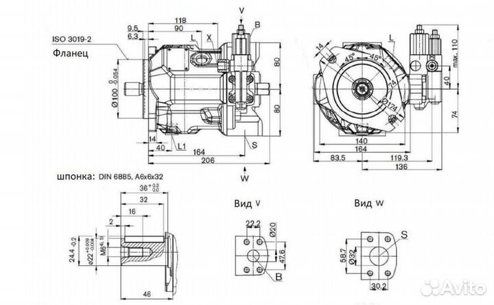 Запчасти для гидронасоса Bosch Rexroth A10VSO28/31