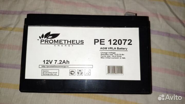 Prometheus Energy аккумулятор ре 12072 12V 7.2Ah