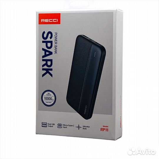 Power bank recci park RP11 10000mAh Black