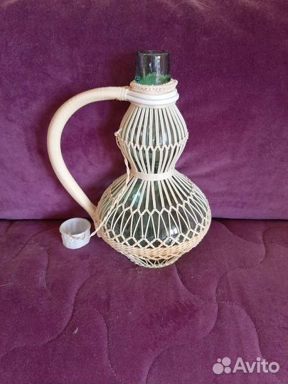 Бутылка СССР в оплётке с ручкой