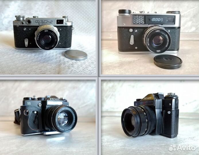 Фэд-2 Фэд-5 Зенит 11 объектив Гелиос 44М с футляро