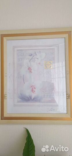 Картина в раме орхидея