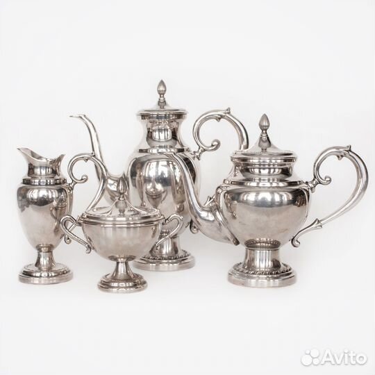 Шикарный антикварный чайный кофейный сервиз