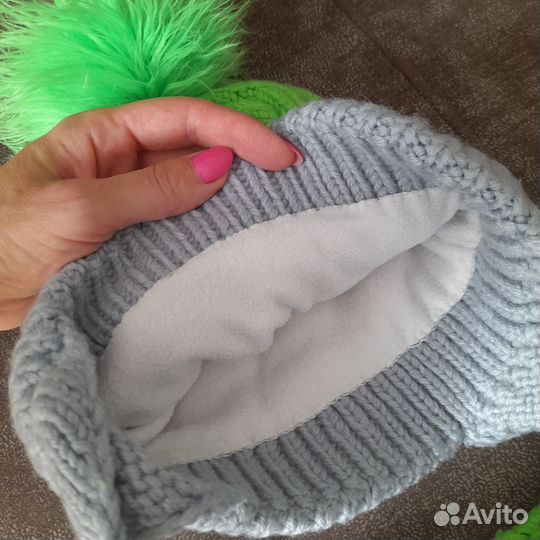 Комплект шапка и снуд для девочки на 2-4 года