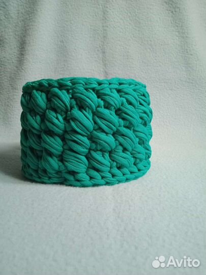 Корзинка из трикотажной пряжи