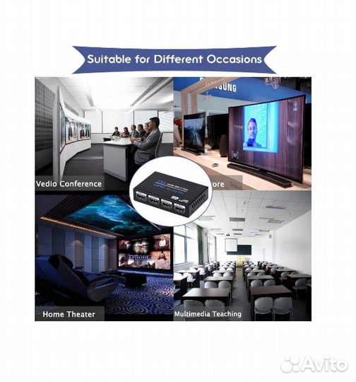 Сплиттер 1 hdmi вход 4 hdmi выхода, 2K-4K