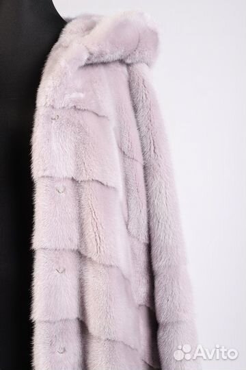 Шуба норковая с капюшоном