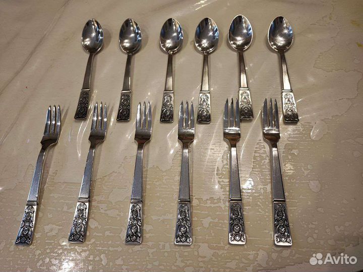 Набор чайный мельхиор