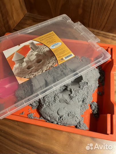 Кинетический песок 5 кг с песочницей и формочками