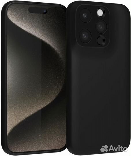 Чехол iPhone 15 pro Mynus Rubber Black MY-IP15P1-R