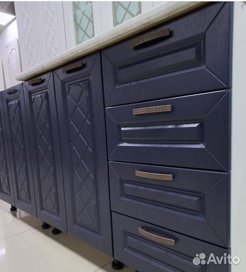 Кухня Агава Белая/Сапфир 2 метра (новая)