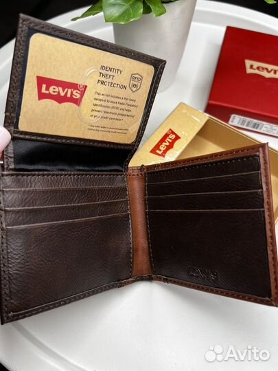 Портмоне Levis коричневое мужское