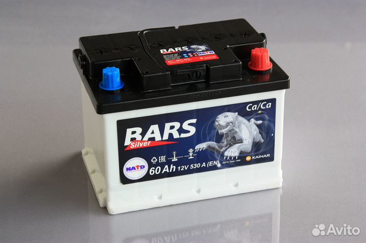 Аккумулятор Bars Silver 60 Ач (низ) обр.п. (0)