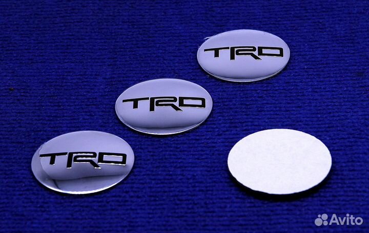 Комплект 3D наклеек диска Toyota TRD 56 мм хром