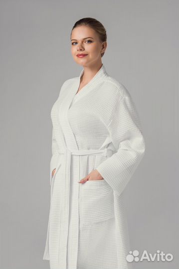 03-223 Халат вафельный 50-52 1шт х/б