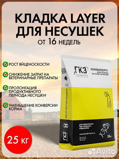 Кладка лаер для несушек комбикорм