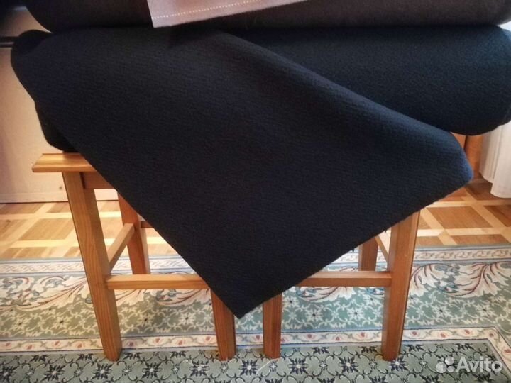 Драп чёрный тесненный шерсть