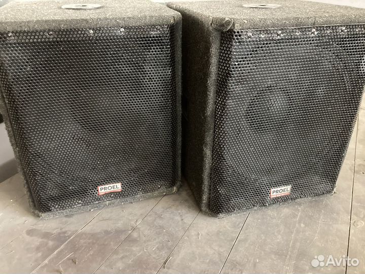 Колонки Proel 18 + усилитель ParkAudio