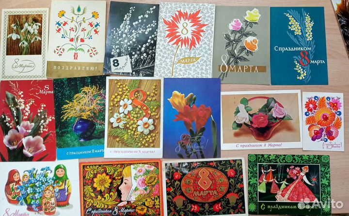 Открытки 8 марта СССР