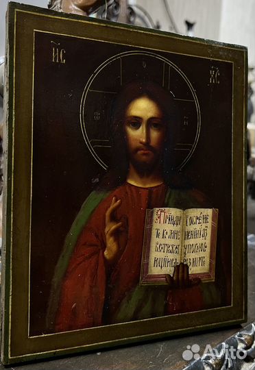 Икона господь вседержитель. 19 век