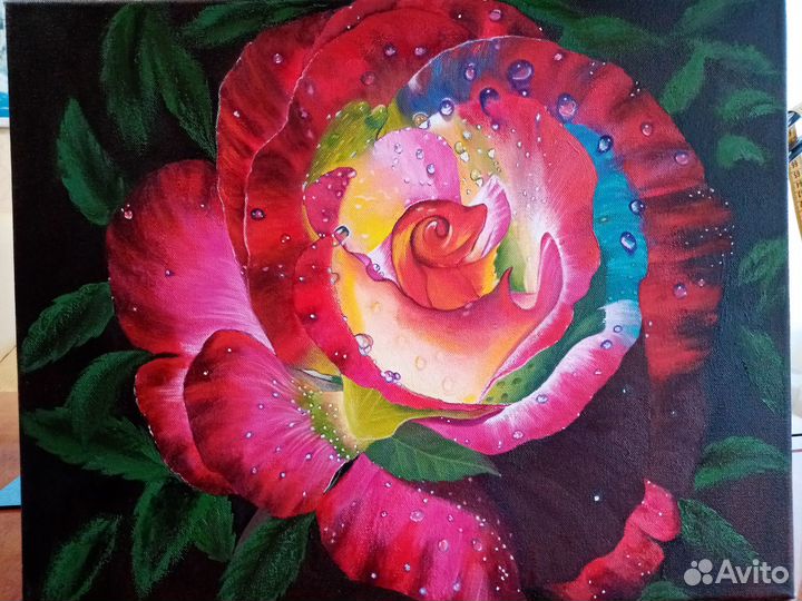 Картина маслом на холсте цветы