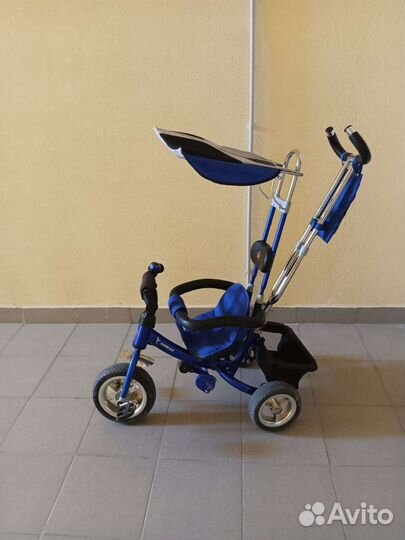 Велосипед коляска с родительской ручкой