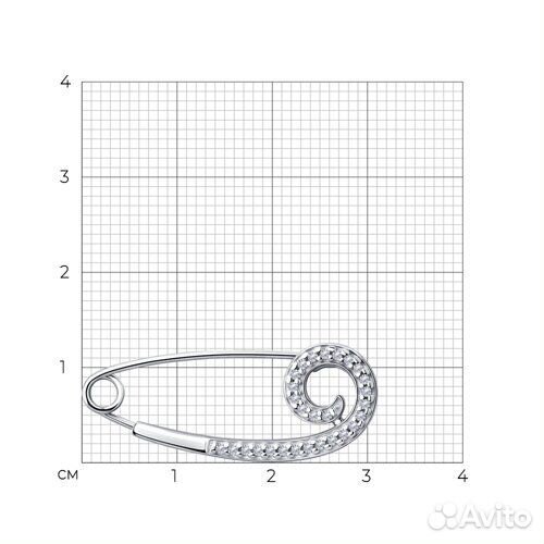 Брошь Diamant из серебра, 94-140-00560-1