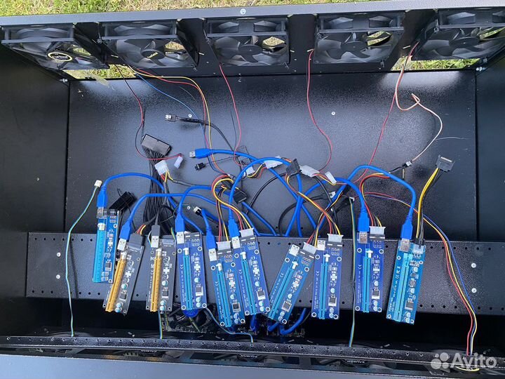 Корпус для майнинг фермы+материнская плата+бп