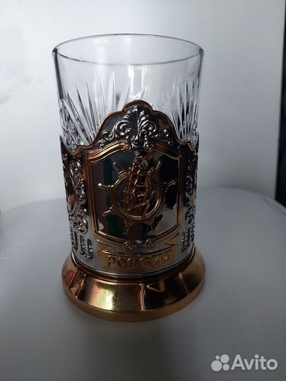 Подстаканник позолота штурвал