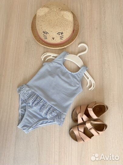 Купальник для девочки 86, сандали zara