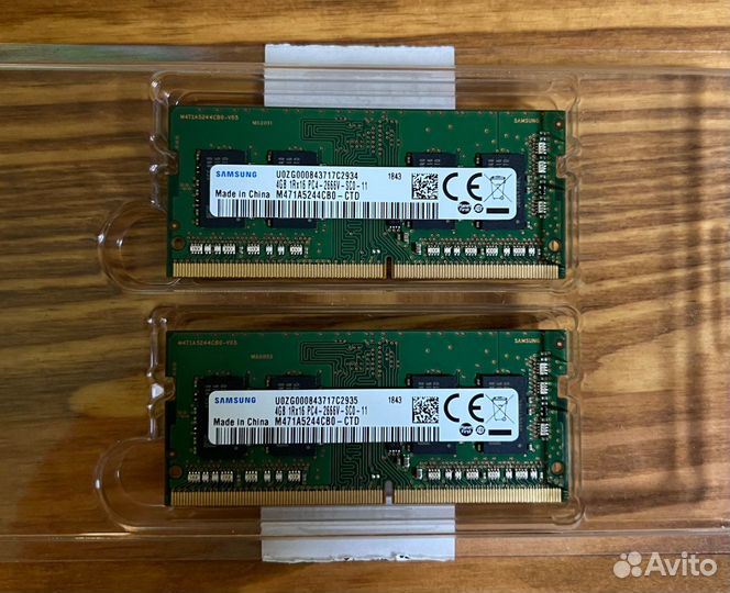 Оперативная память для ноутбука ddr4 2x4gb