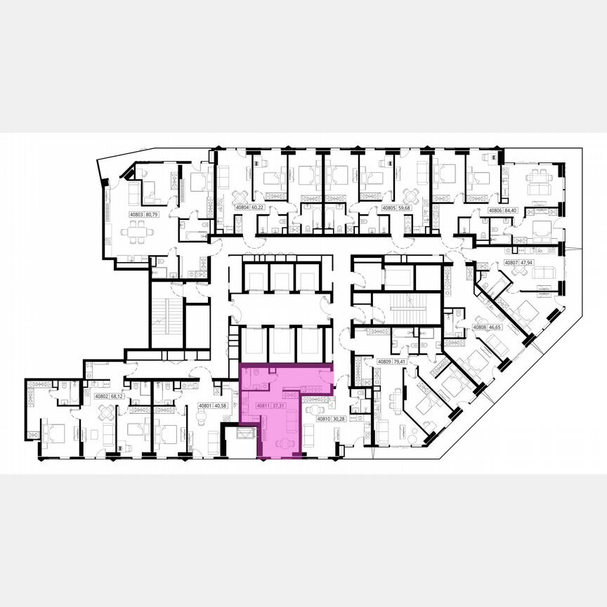 Квартира-студия, 37,5 м², 8/46 эт.