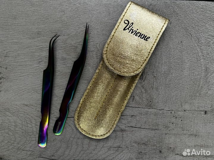 Пинцет Vivienne, Indigo для наращивания (за всё)