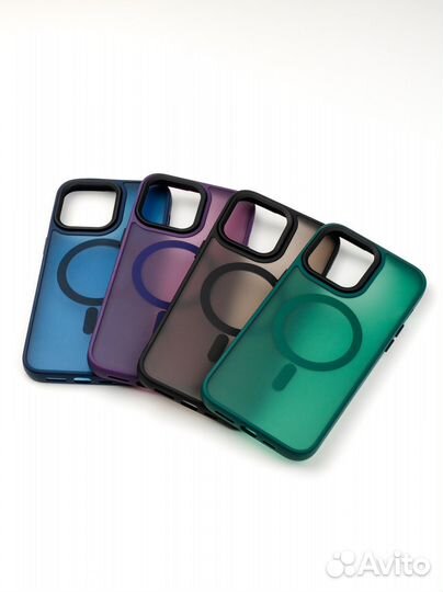 Чехол на iPhone 14 pro max фиолетовый с MagSafe