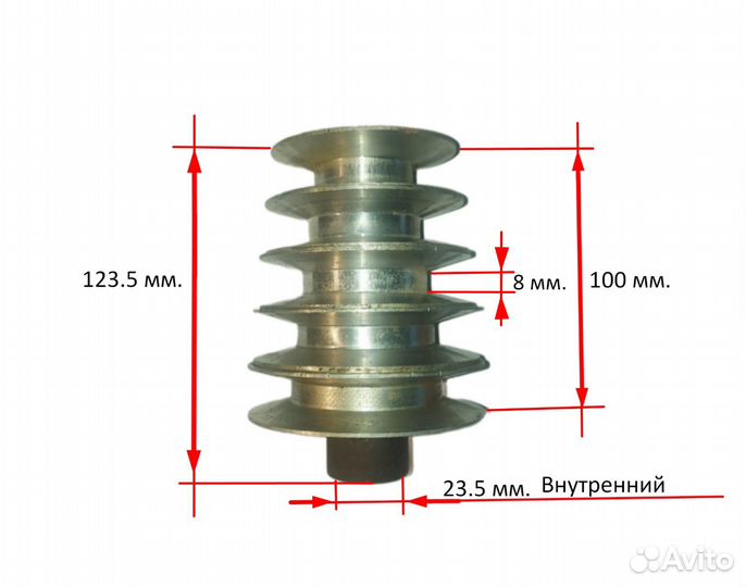 Шкив ёлочка под клиновидный ремень СССР