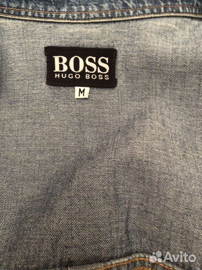 Джинсовая рубашка мужская hugo boss оригинал