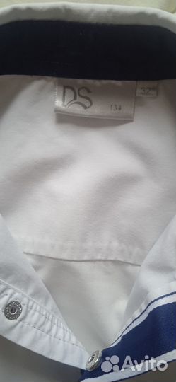 Рубашки школьные на мальчика, размер 134-140
