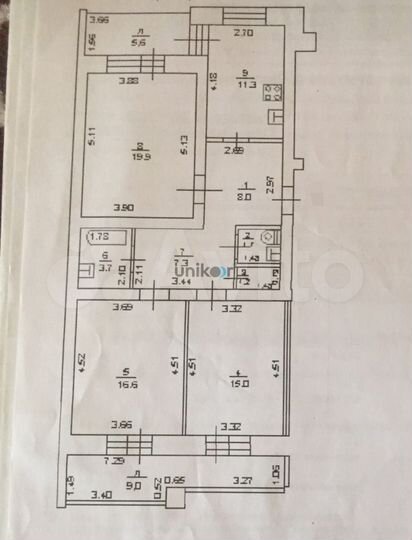 3-к. квартира, 92 м², 3/10 эт.