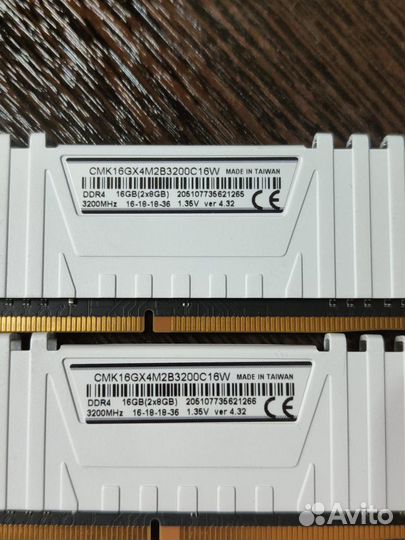 Оперативная память ddr4 Corsair 16Gb (2x8Gb) 3200
